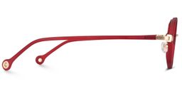 Ashley Rot Geometrische Brille3