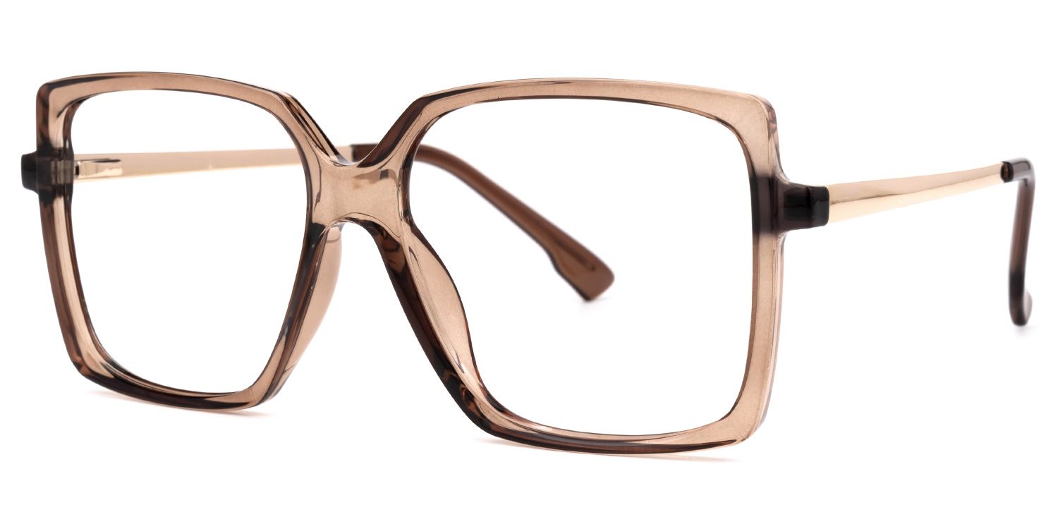 Ebony Braun Quadratisch Brille1