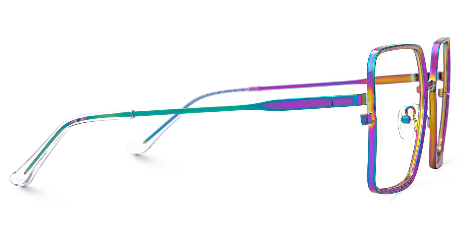 Thalia Lila Quadratisch Metall Brille5