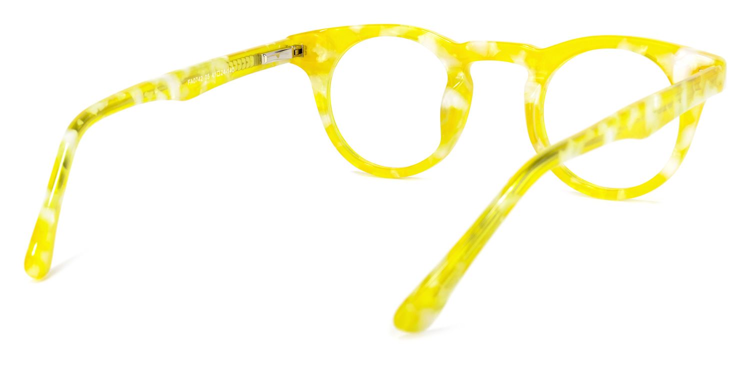 Abigail Gelb Blumenmuster Brille4