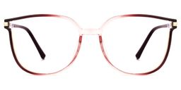 Cora Rot-Schwarz Quadratisch Brille0
