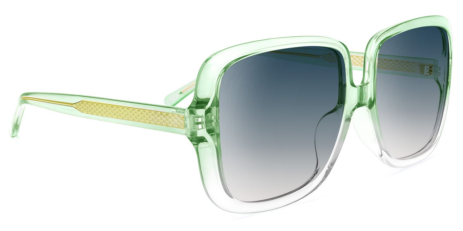 Raymond Grün Quadratisch Sonnenbrille2