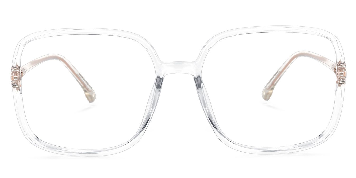 Quinten Weiß Klar Quadratisch Brille0