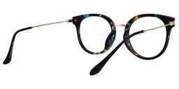 Liz Schwarz Blumenmuster Cateye Brille2