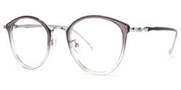 Basilia Grau Klar Rund Brille1