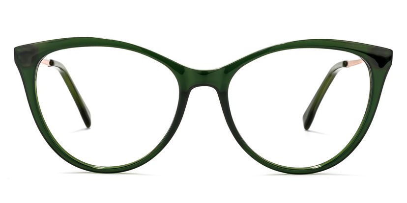 Frances Dunkelgrün Cateye Brille