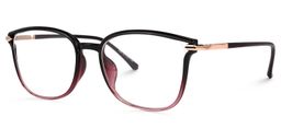 Mander Schwarz-Lila Quadratisch Brille1