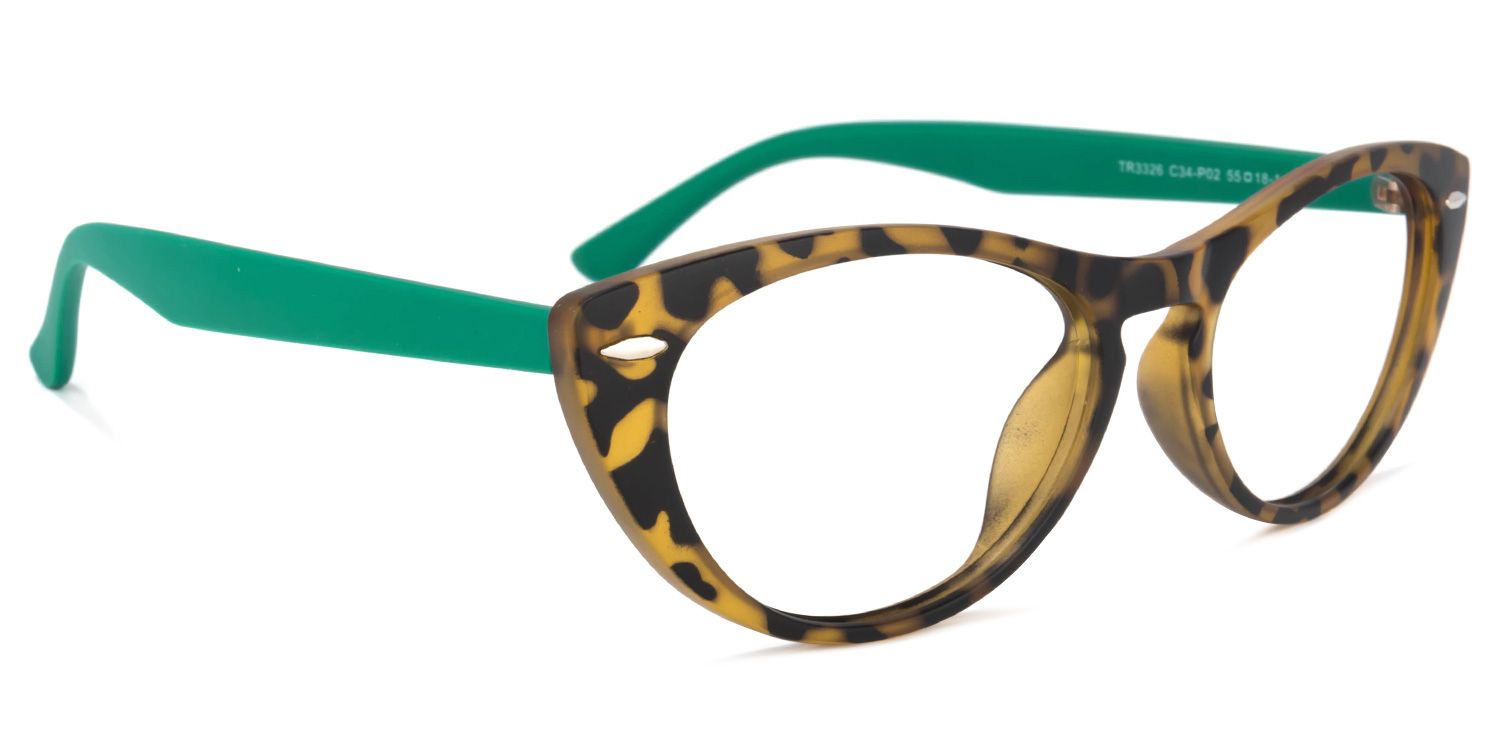 Rebecca Schildkröte Gelb Cat Eye Brille2