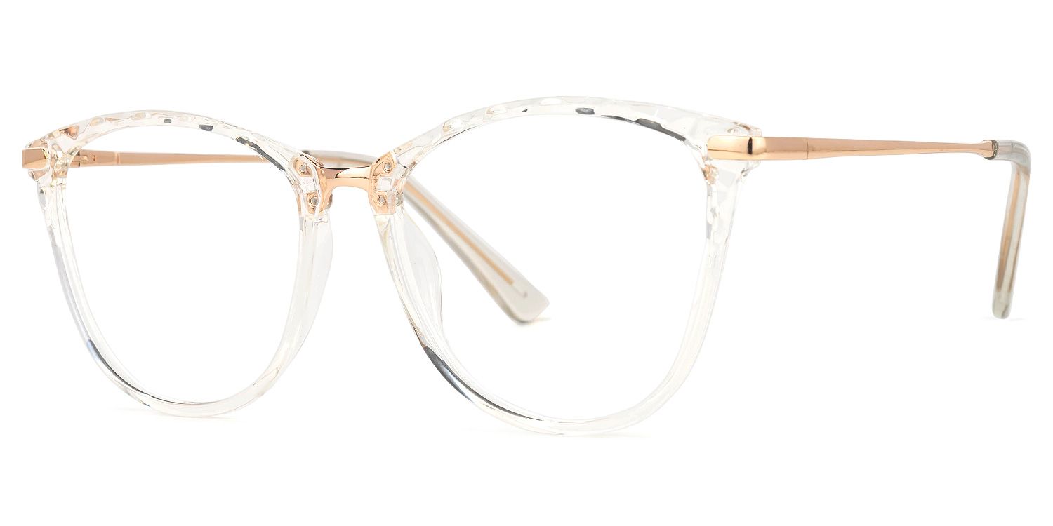 Vaughan Weiß-Gold Cateye Brille1