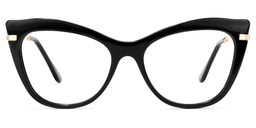 Indira Schwarz Cateye Brille0
