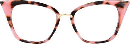 Chandrika Rosa Blumenmuster Cat Eye Brille5