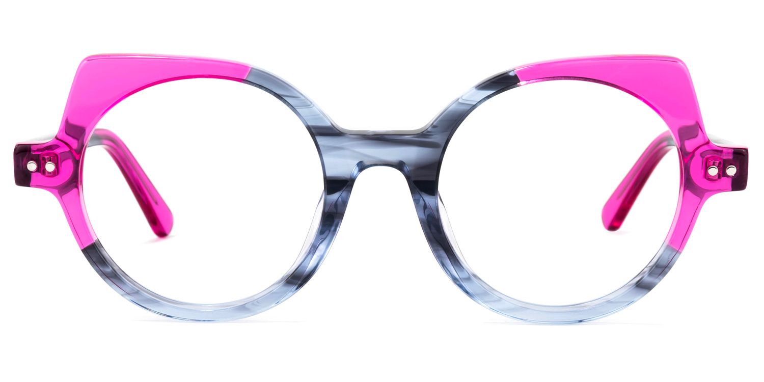 Gilbert Grau-Rosa Cateye Brille0