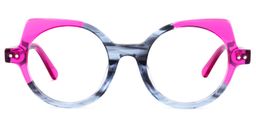 Gilbert Grau-Rosa Cateye Brille0