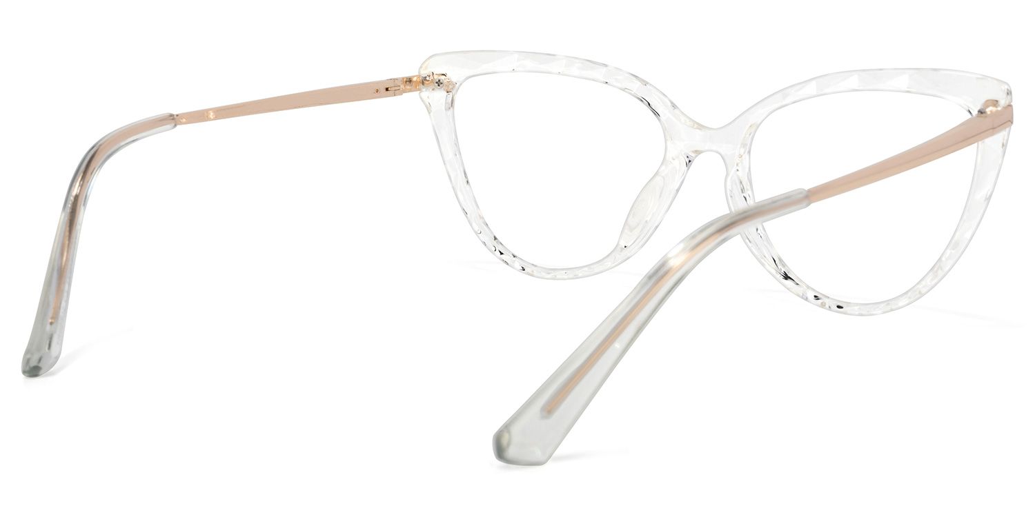 Lucas Weiß Klar Cateye Brille4