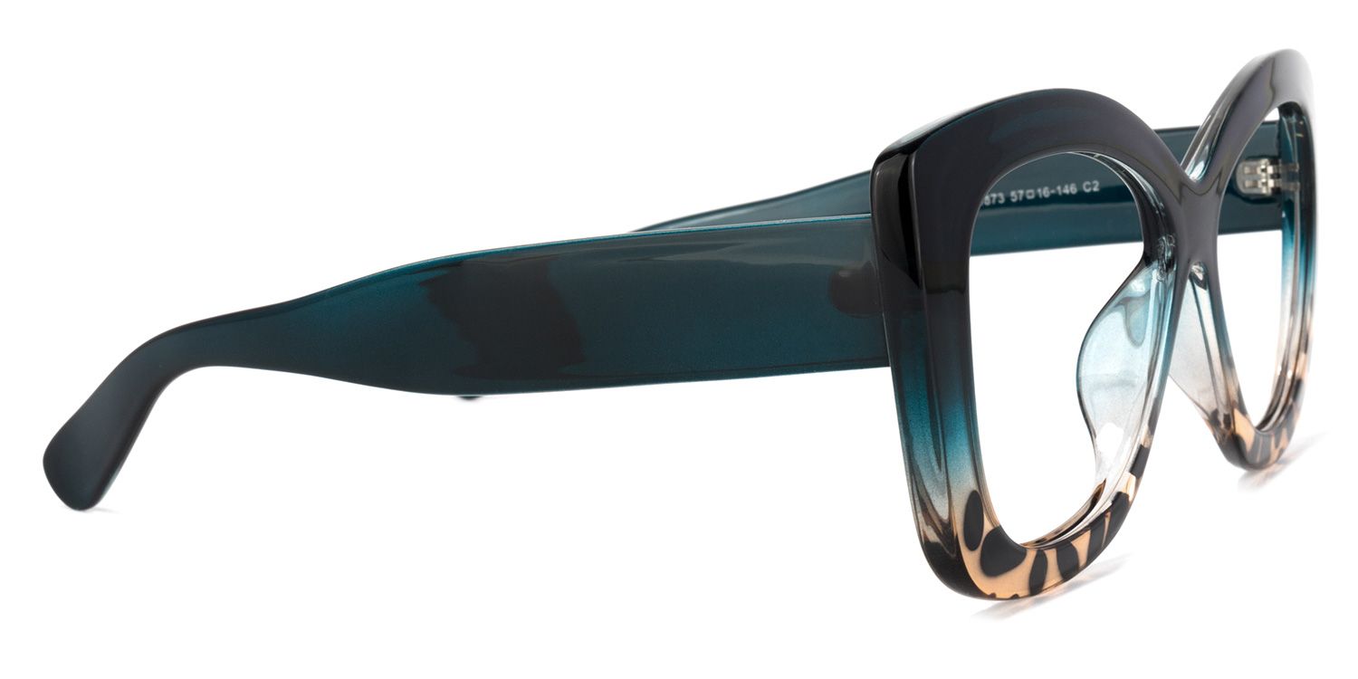 Xanthus Dunkelblau Schildkröte Schmetterling-Form Brille3