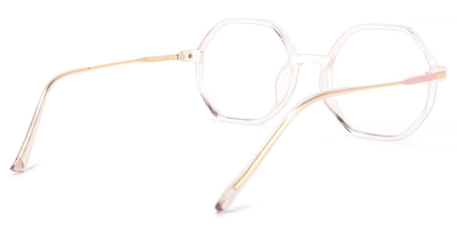 Tanner Hellrosa Klar Geometrisch Brille4