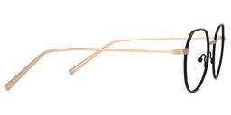 Wilder Schwarz-Gold Rund Brille3