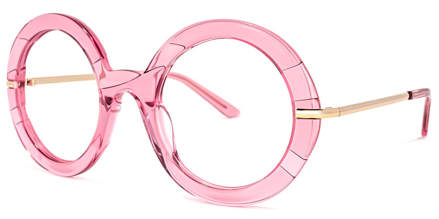 Keona Runde Rosa Brille1