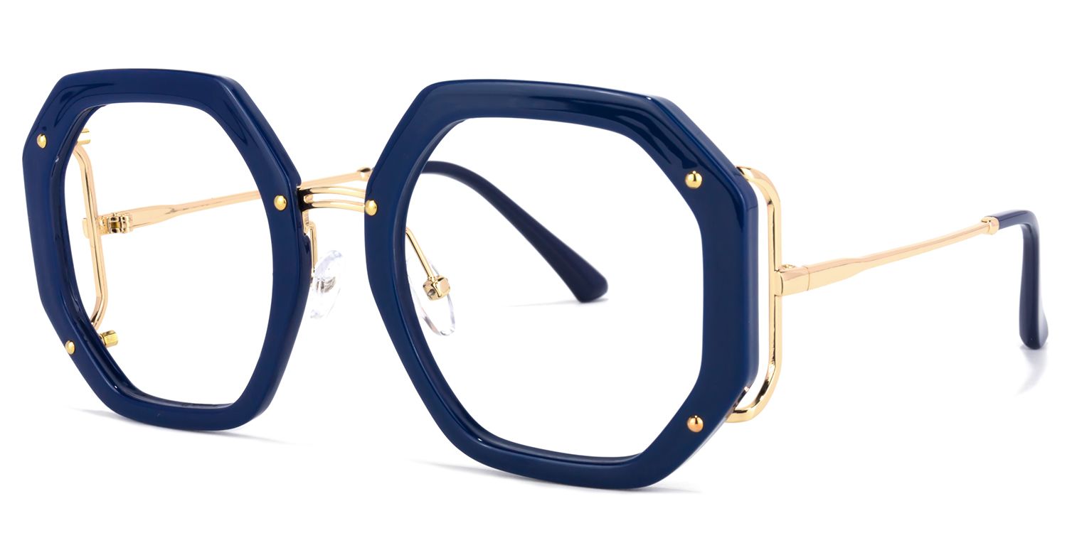 Bancroft Geometrische Tief Blau Brille1