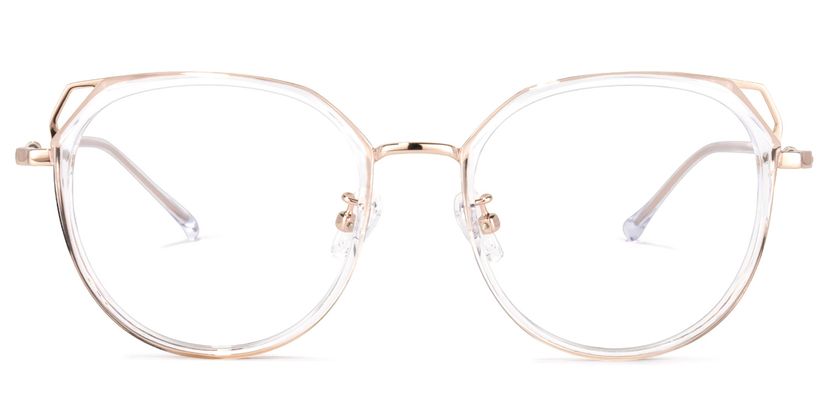 Ofelia Gold Klar Geometrisch Brille
