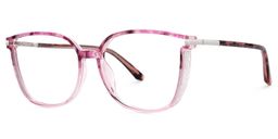 Walden Blumendruck-Rosa Quadratisch Brille1