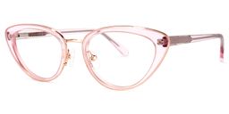 Cosme Rosa Klar Cateye Brille1