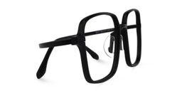 Quentrell Schwarz Quadratisch Brille3