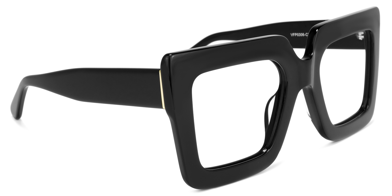 Brandon Schwarz Quadratische Brille2