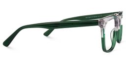 Kriss Grüne Blumenmuster Quadratische Brille2