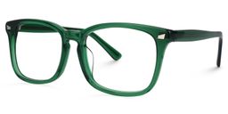 Noel Grün Klar Rechteckig Brille1