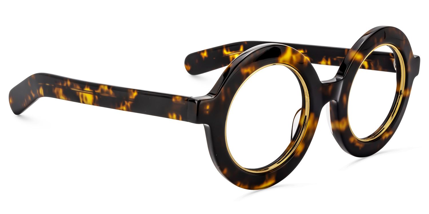 Calhoun Gelb Schildkröte Runde Brille2