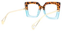 Qatar Blaue Tortoise Quadratische Brille3