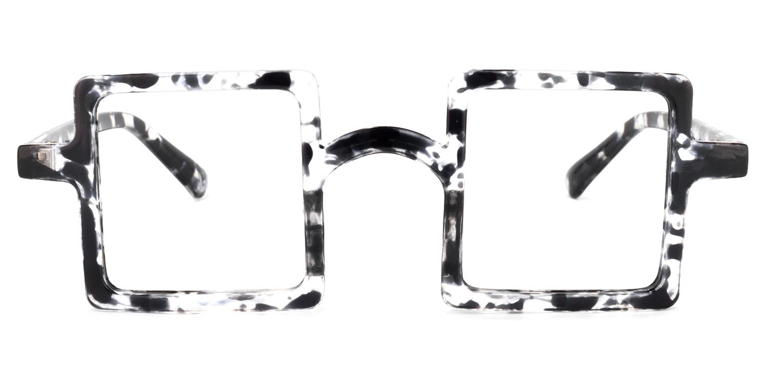 Clare Schwarz Klar Rechteckige Brille0