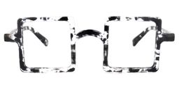 Clare Schwarz Klar Rechteckige Brille0