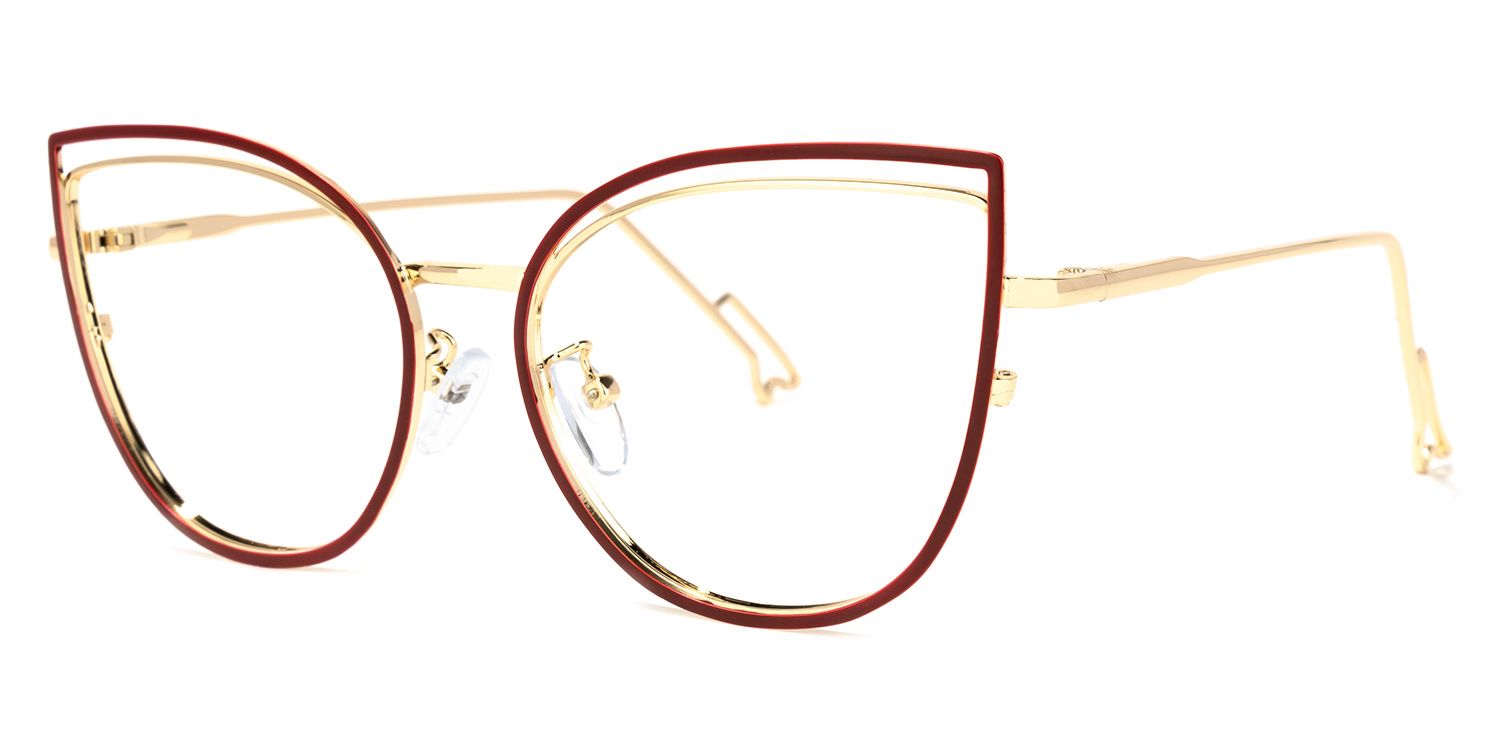 Mable Rote Cateye Brille1