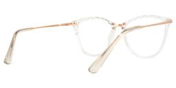Vaughan Weiß-Gold Cateye Brille2
