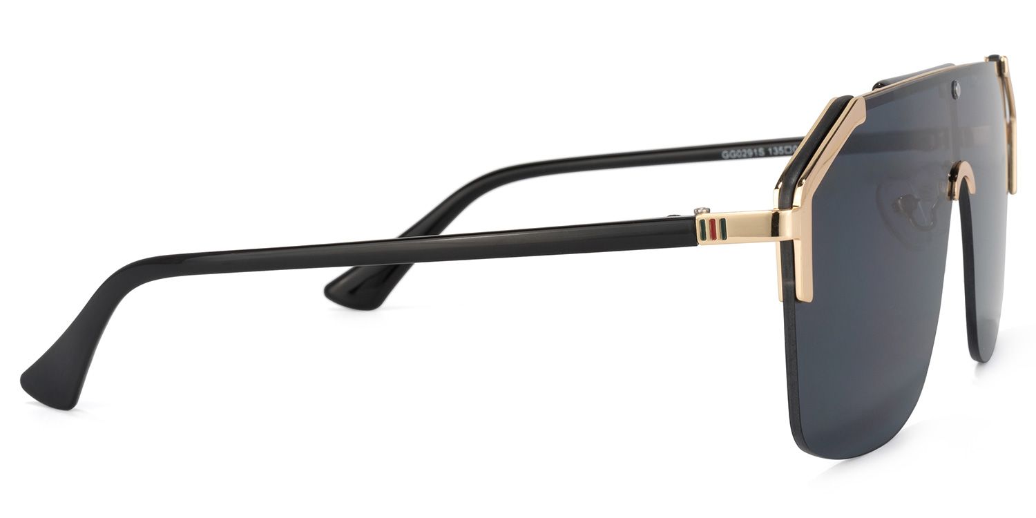 Ashbur Dunkelgrau Geometrische Sonnenbrille2