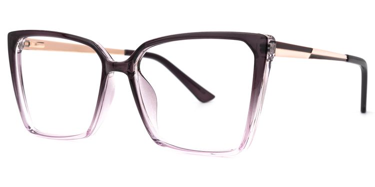 Karrie Dunkellila Quadratisch Brille