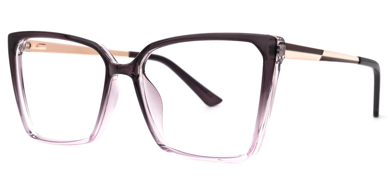 Karrie Dunkellila Quadratisch Brille1