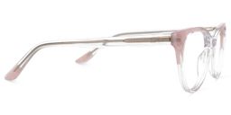 Lange Rosa Klar Cateye Brille3