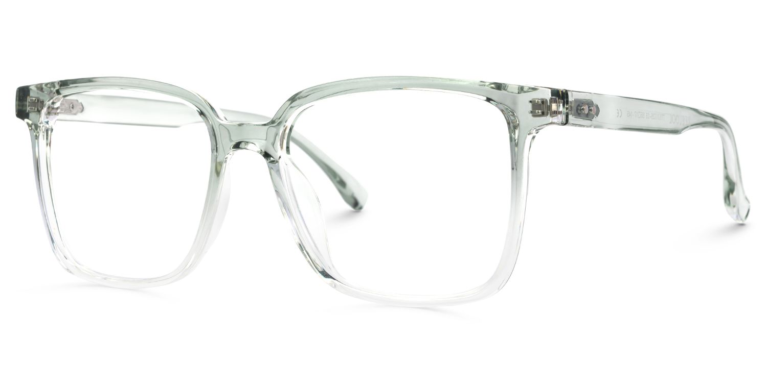 Elihu Grün Klar Quadratisch Brille1