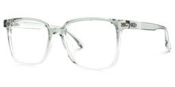 Elihu Grün Klar Quadratisch Brille1