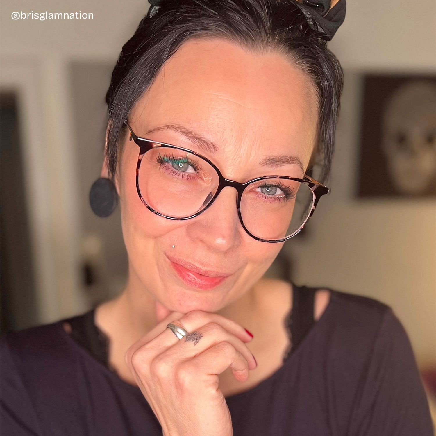 Babbage Schwarz-Tortoise Rund Brille10