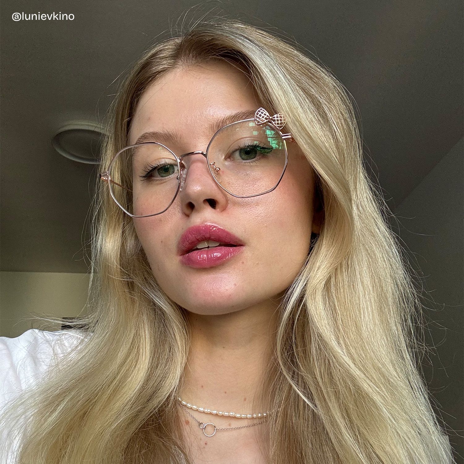 Kaitlyn Rosa-Gold Geometrisch Brille6