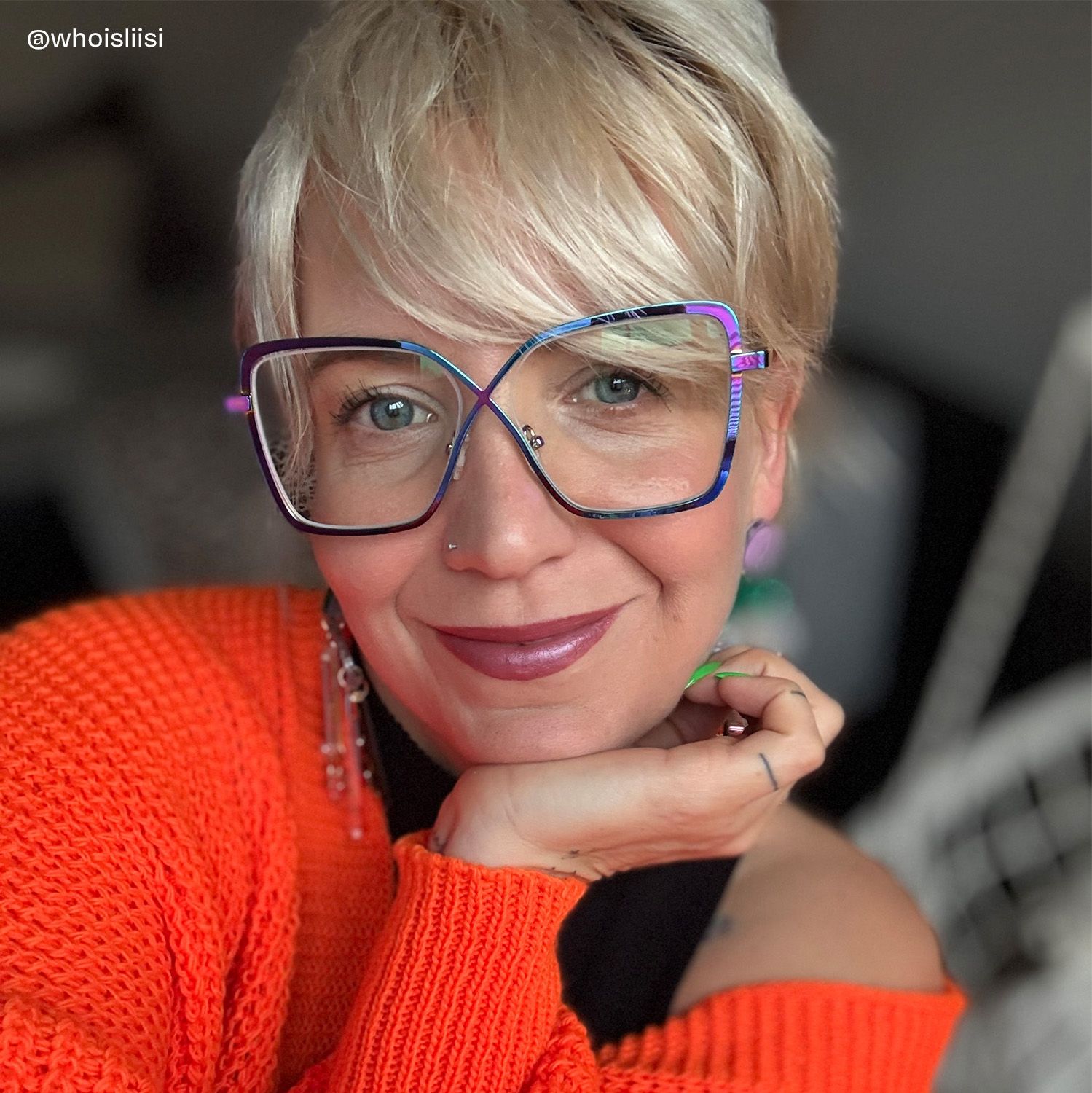Racquel Bunt Quadratisch Metall Brille10