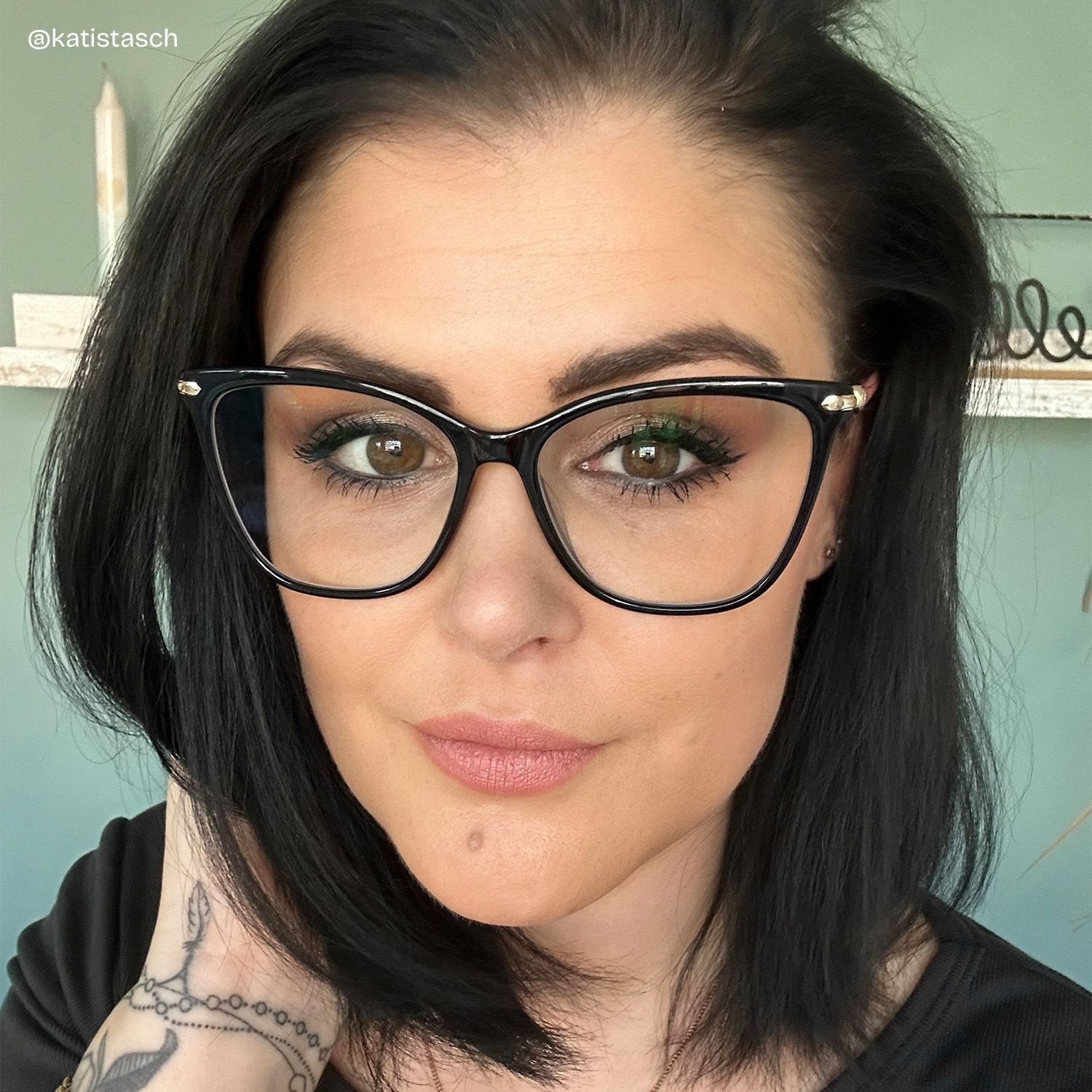 Westley Schwarz Schmetterling Gemischte-Materialien Brille6