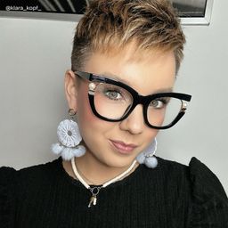 Pearl Schwarz Cateye Brille9