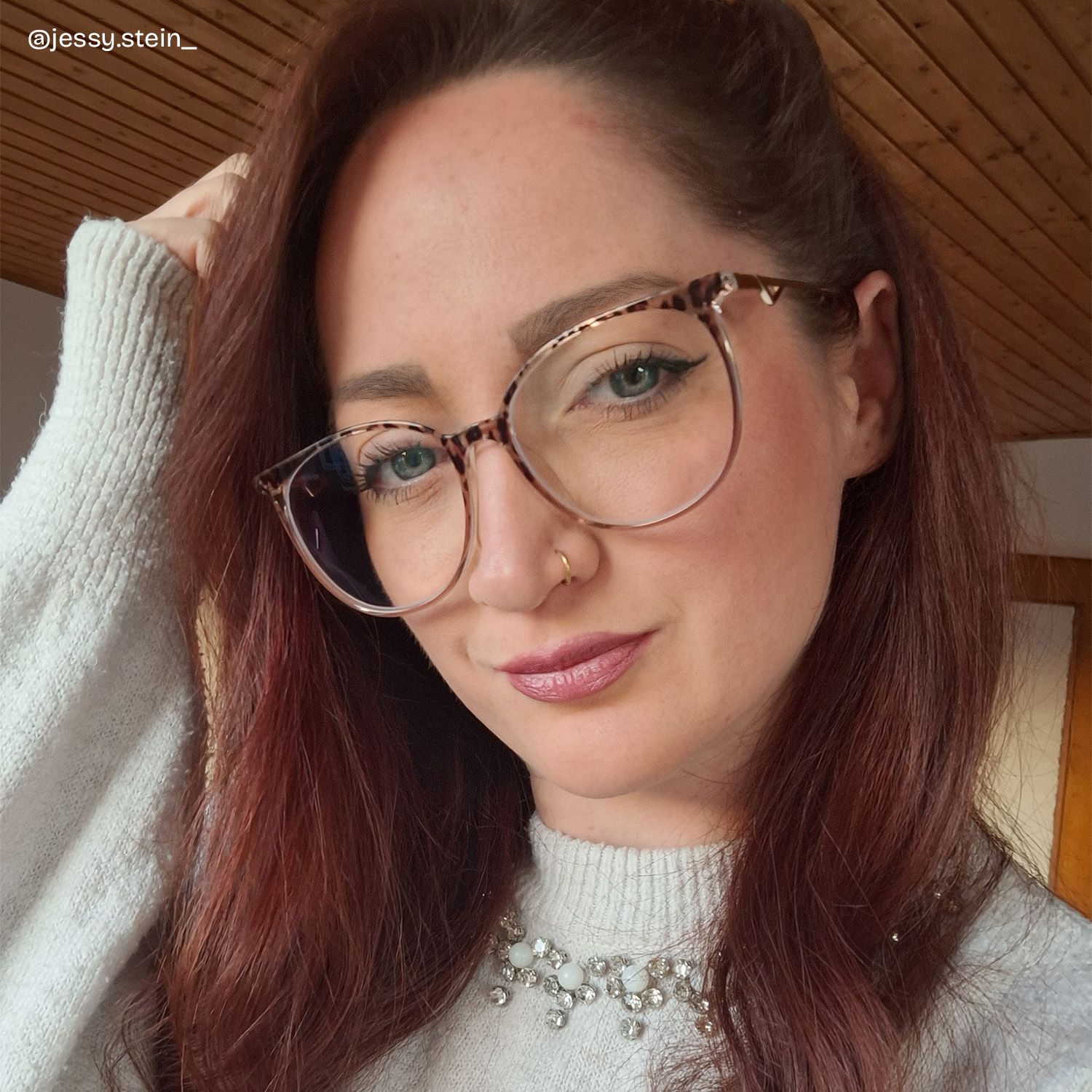Babbage Braun-Leo Rund Gemischte-Materialien Brille11