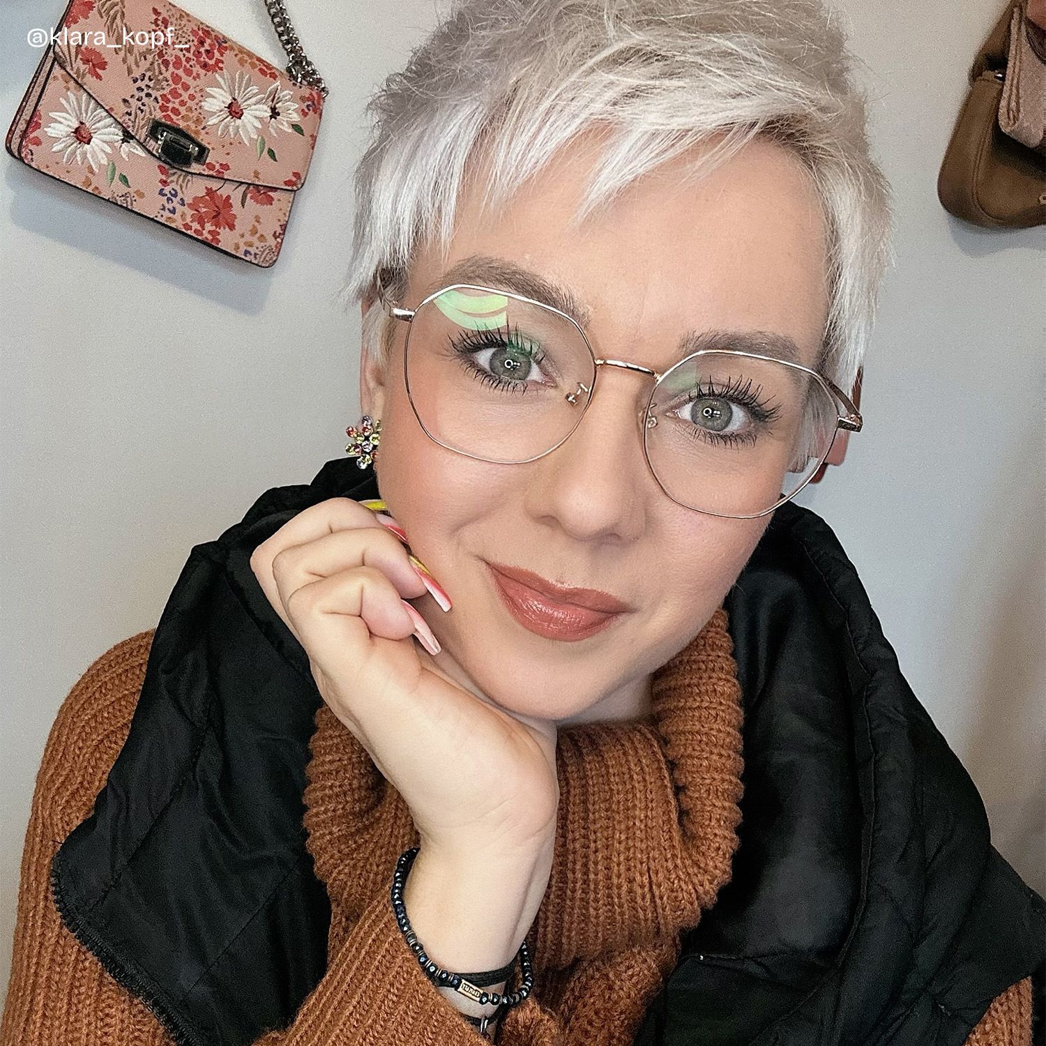 Lilly Rosa-Gold Geometrisch Brille6