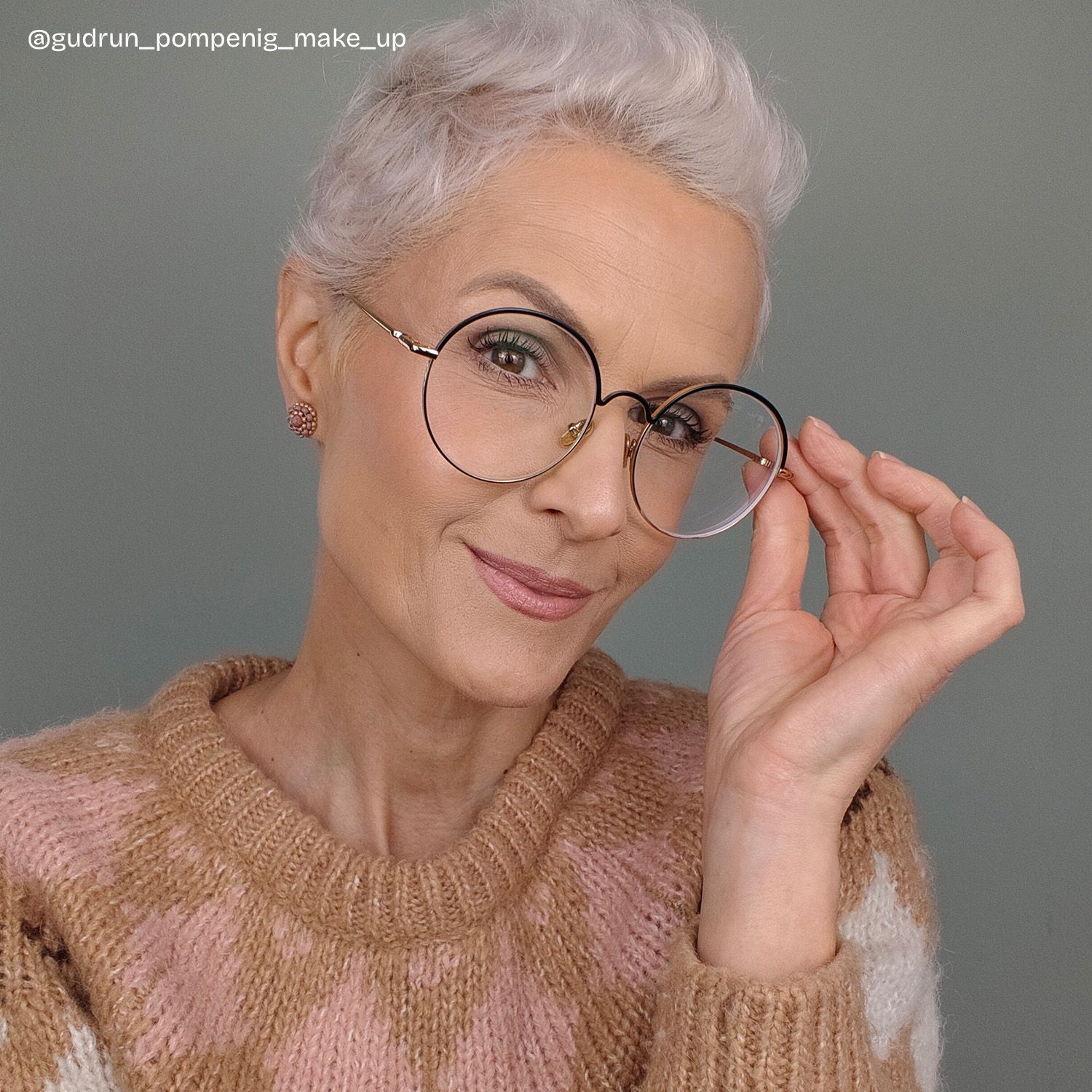 Beverly Schwarz-Gold Rund Brille8